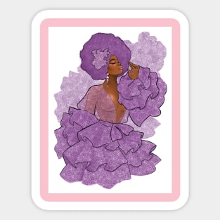 Purple Lace Sticker